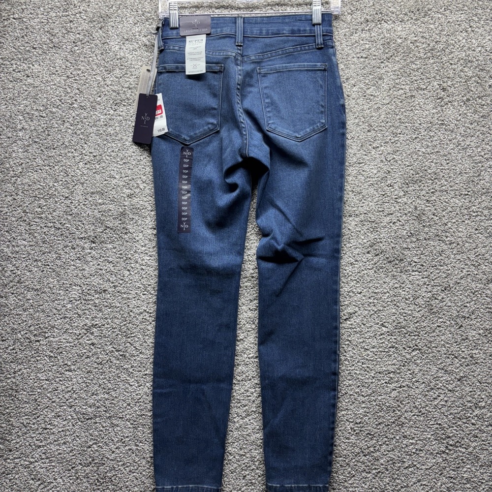 NYDJ Jeans Womens Sz 00P 24x29 Blue Alina PullOn Sculpting Mid Stretch Denim NWT